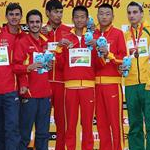 Men - 10 km Junior - Il podio squadre completo con Spagna, Cina e Australia