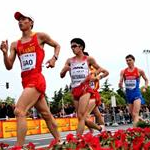 Men - 10 km Junior - Wehkui Gao guida su Daisuke Matsunaga durante la gara
