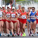 Women - 20 km - Il gruppo compatto poco dopo la partenza