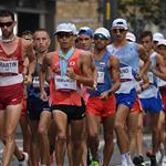 20 km men - The pack in early stage