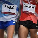 20 km men - Stano and Yamanishi after the race
