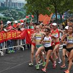 Women U20 10km: a phase of the race