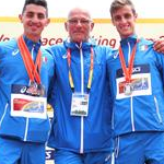 Men 20km: Stano and Fortunato with Coach Patrizio Parcesepe