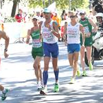 Men 50km: Marco de Luca during the race