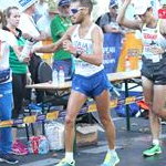 Men 50km: Michele Antonelli at a refreshment point