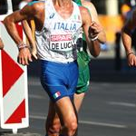 Men 50km: Marco de Luca during the race