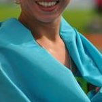 Women - Diana Aidossova (KAZ) avvolta nella bandiera del Kazakinstan