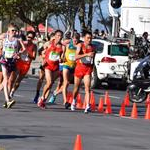 20 km men - In front of the pack Wang and Cai