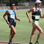 10.000m men - Evan Dunfee and Perseus Karlström during first part of the race