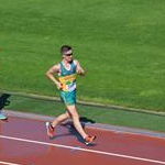 Men U20 10km: Terry Swan during the race