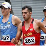 Men 50km - Villanueva (262), Montagna (232) and Rendon (228) during the race