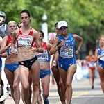 Women - Lyudmyla Olyanovska guida il gruppo verso il 15° km