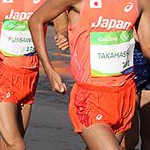 20 km men - Japanese Takahashi and Fujisawa (by Jeff Salvage - USA)