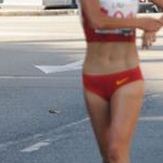 20 km women - Liu Hong during the race (photo by Manolo Teixeiro - ESP)