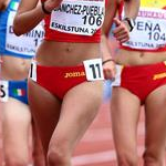 10.000m women - Lidia Sanchez-Puebla leads the pack of followers