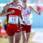 Boys race: the arrival between Mikita Kalinda (BLR) and Lukas Niedzialek (POL)