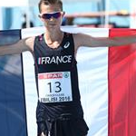 Boys race: David Kuster (FRA) celebrates bronze
