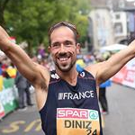 Men - 50 km - Diniz esulta per la vittoria al terzo europeo consecutivo con il nuovo record mondiale