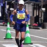 35km Women: Kaori Kawazoe (4th) during the race