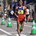 35km Men - Satoshi Maruo (4th) during the race