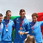 Men - 50 km - Italian team on the podium (by Philipp Pohle . GER)