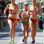 Women - 20 km - Laura Garcia-Caro and Julia Takacs during the race (by Philipp Pohle - GER)