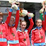 Women - 20 km - Russian team on the podium (by Philipp Pohle - GER)