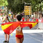 Women - 10 km Junior - Maria Perez celebrates bronze (by Philipp Pohle - GER)