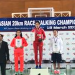 Asian 20km Race Walking Championships 2017: Women - Podium