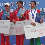 15 Km. - 4th day - Women - La premiazione delle prime tre atlete dopo le quattro giornate