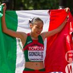 Women 20km - Maria Guadalupe Gonzalez celebrates silver
