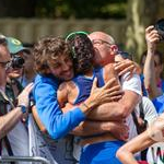 Women 20km - Antonella Palmisano celebrated by Gianmarco Tamberi and her coach