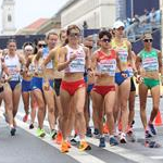 20km women - leading pack 