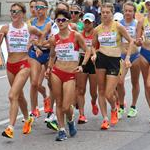 20km women - leading pack 