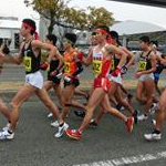 Men 10 km Junior - The leading group