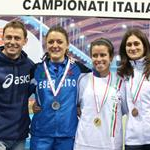 Women - Eleonora Anna Giorgi, Valentina Trapletti e Sibilla Di Vincenzo sul podio premiate da Stefano Baldini (by Giancarlo Colombo) 