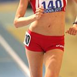 3.000m women: Valentina Trapletti in the final lap