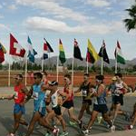 Men - Il gruppo della 20 Km nelle fasi iniziali della gara