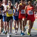 Men - Il gruppo dei battistrada guidato da Cai Zelin (104), Matej Toth (121), Robert Heffernan (113) e Andreas Gustavsson (158)