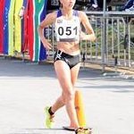 Women U20 10km: arrival of second Noelia Vargas Mena (CRC)