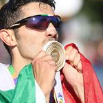 35km men - Massimo Stano celebrates gold medal