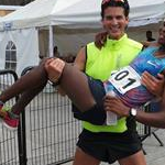 Men 20km: Perseus Karstrom and Lebogang Shange celebrates