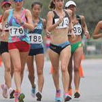 Women 20km: Valentina Trapletti (#176) in the second group