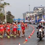 Men - Poco dopo la partenza la testa della 20 km. uomini