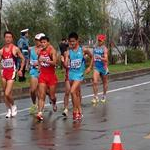 Men - La testa del gruppo nella 20 km. uomini