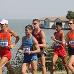 3 day - Men - Il gruppo di testa sul falsopiano del lungo lago di Taihu